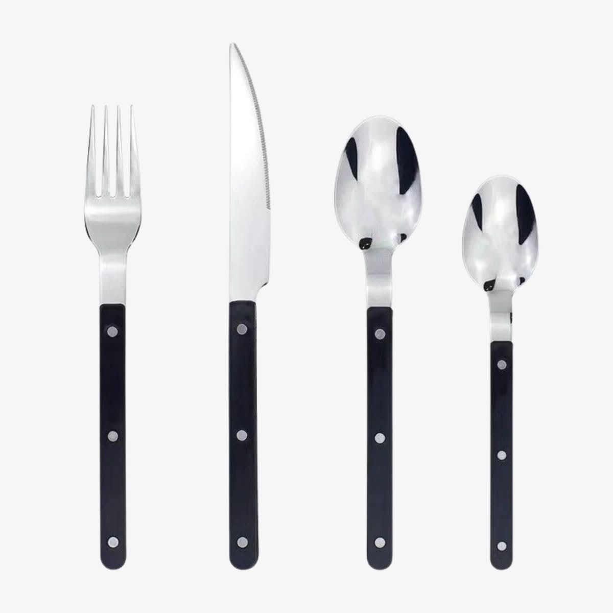 Glevato | 24-piece stainless steel cutlery set with engraving