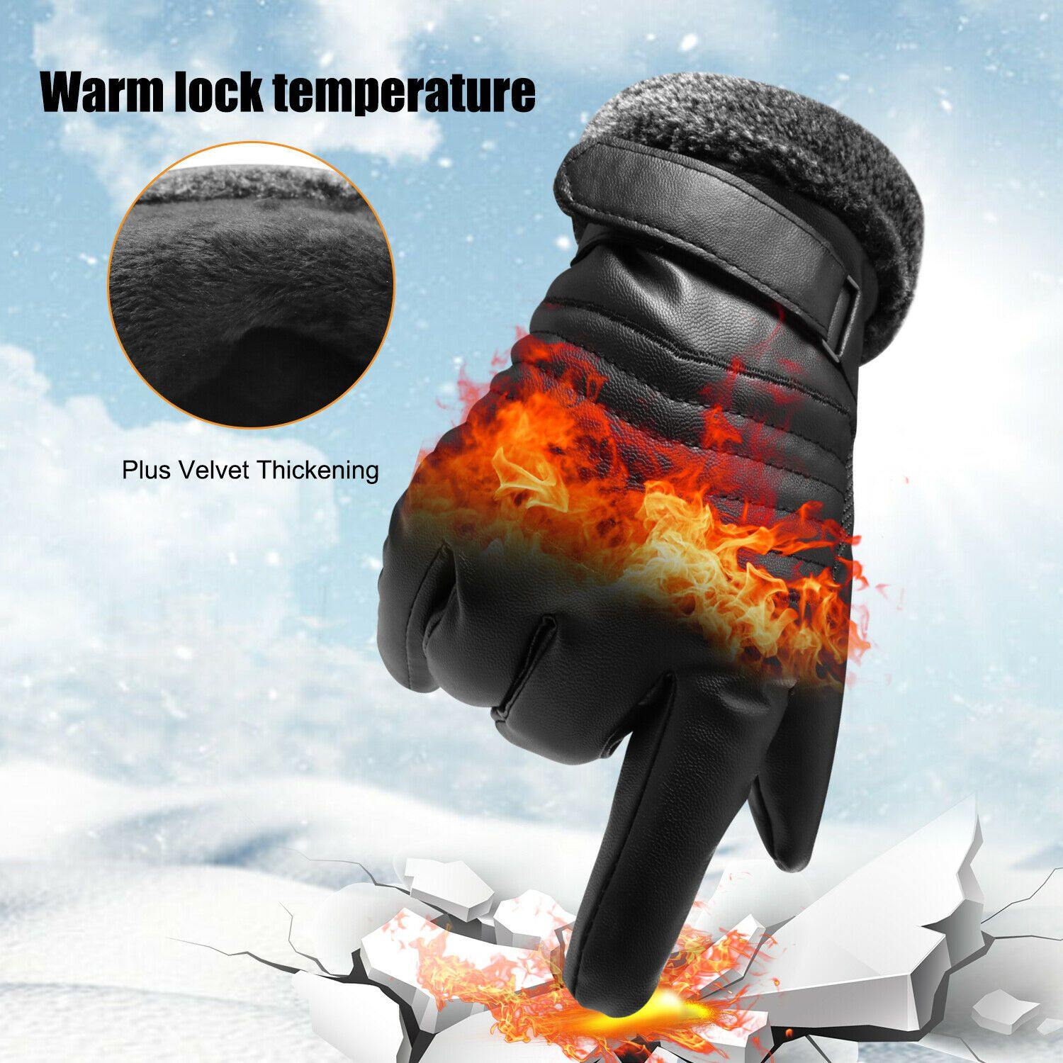 Glevato | -30℃ Waterproof, Warm Leather Ski Gloves for Winter | Touchscreen Compatible