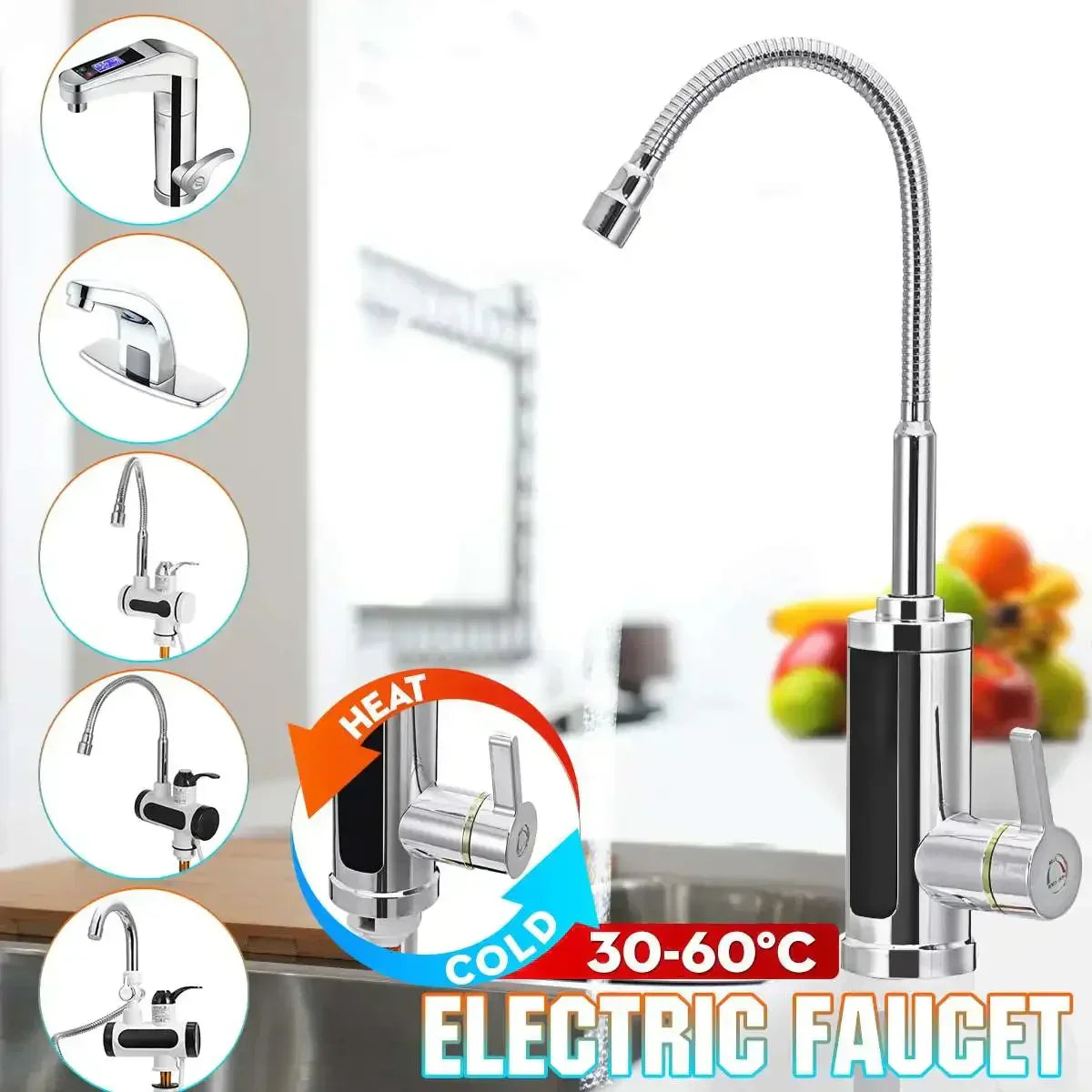 Glevato | 3000W Electric Kitchen Faucet with Instant Hot Water - FlowHeat