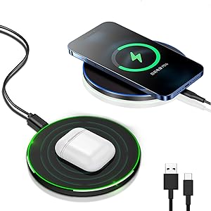 Glevato | 30W Fast Wireless Charging Pad | Premium USB C Charging Cable MagSafe Charger for Apple iPhone, Samsung & Android - Fast Wireless Charging Pad
