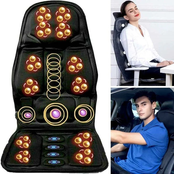 Glevato | 8 Mode Massage Chair Pad With Heated Back Neck Cushion