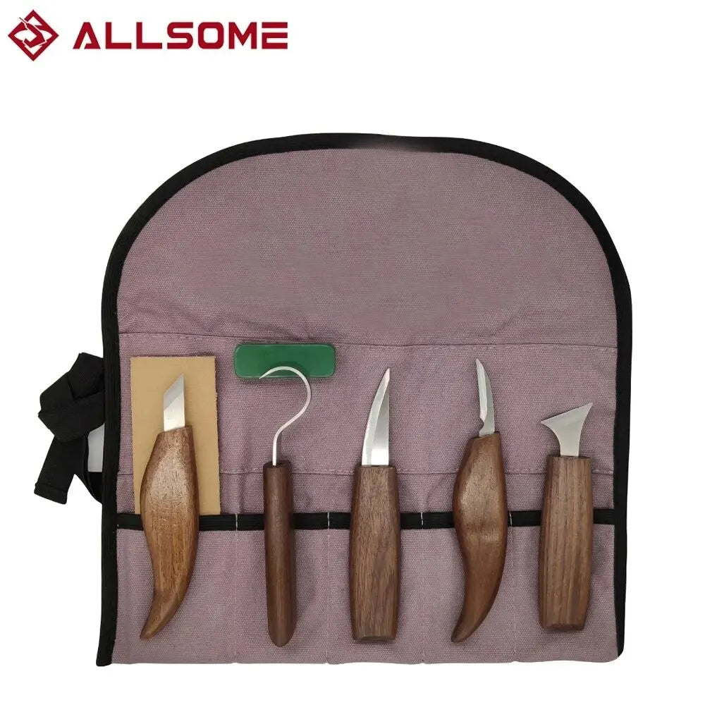 Glevato | 8-Piece Wood Carving Set: Hand Carving Knife Set with Needle Files - Wood Spoon Carving Set for Beginners