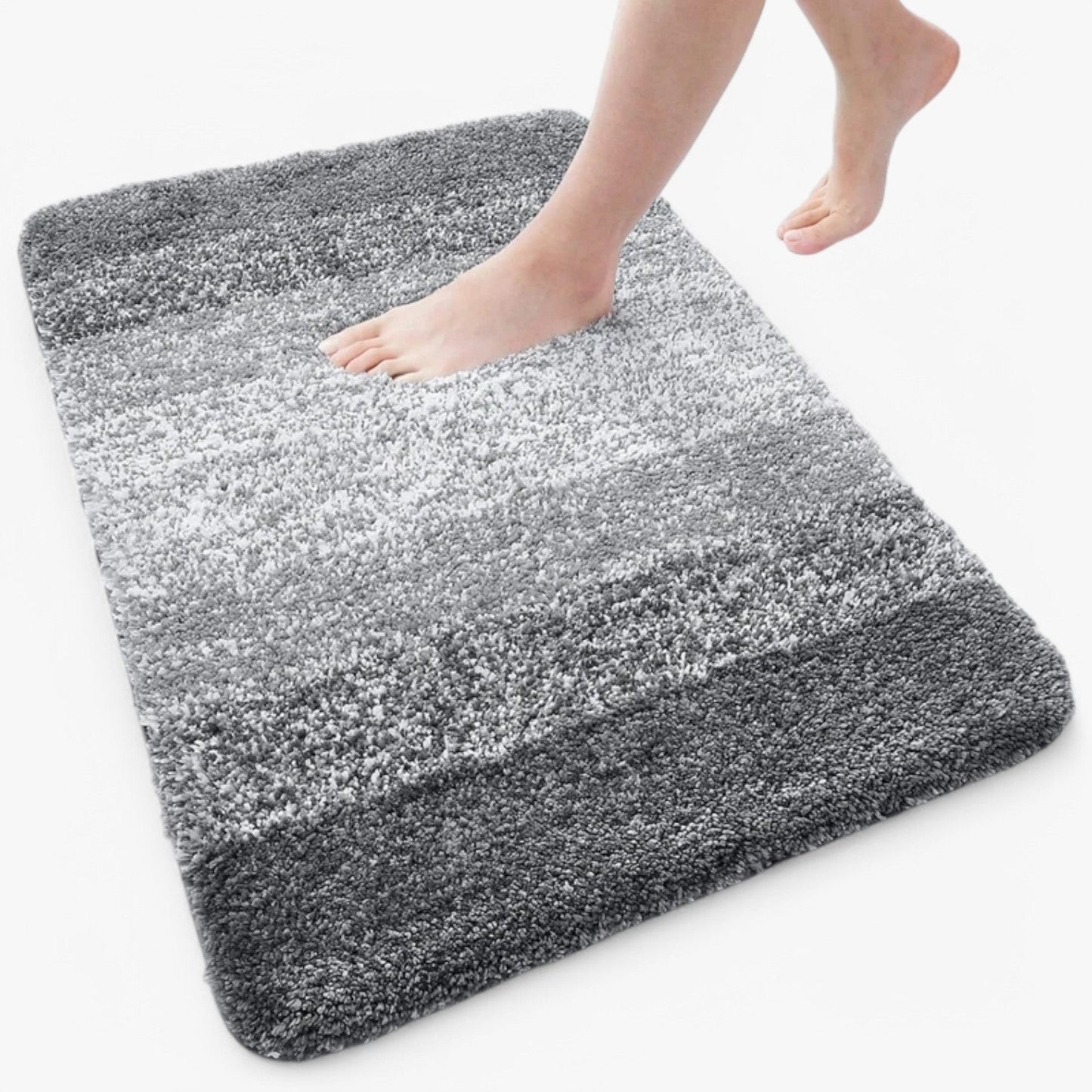 Glevato | Absorbent Non-Slip Bath Mat, Quick Dry Bathroom Rug