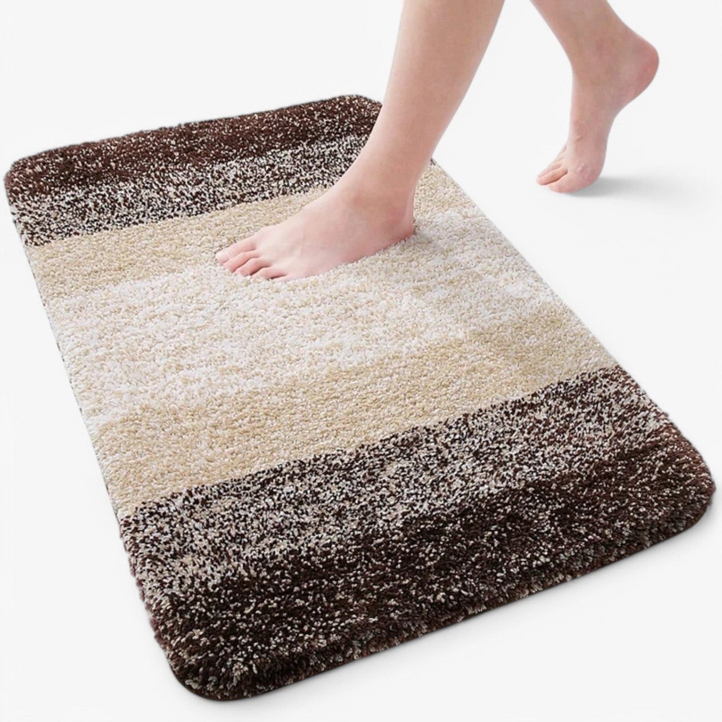 Glevato | Absorbent Non-Slip Bath Mat, Quick Dry Bathroom Rug