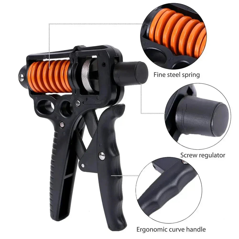 Glevato | Adjustable 5-165kg Heavy Grip Strength Training Tool - Finger Expander for Arm, Wrist, and Forearm Training