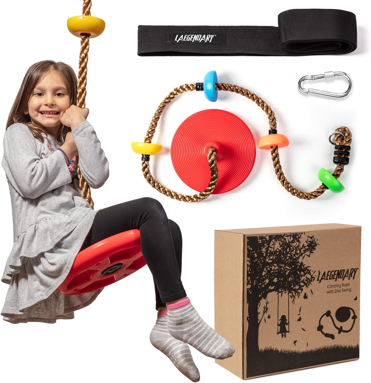 Glevato | Adventurous Tree Swing Set - with Climbing Rope and Platforms for Children
