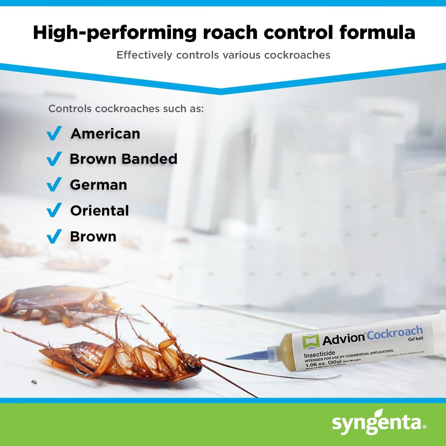 Glevato | Advion Cockroach Gel Bait, Cockroach Eliminator, No Poison Pest Control, Pest Management