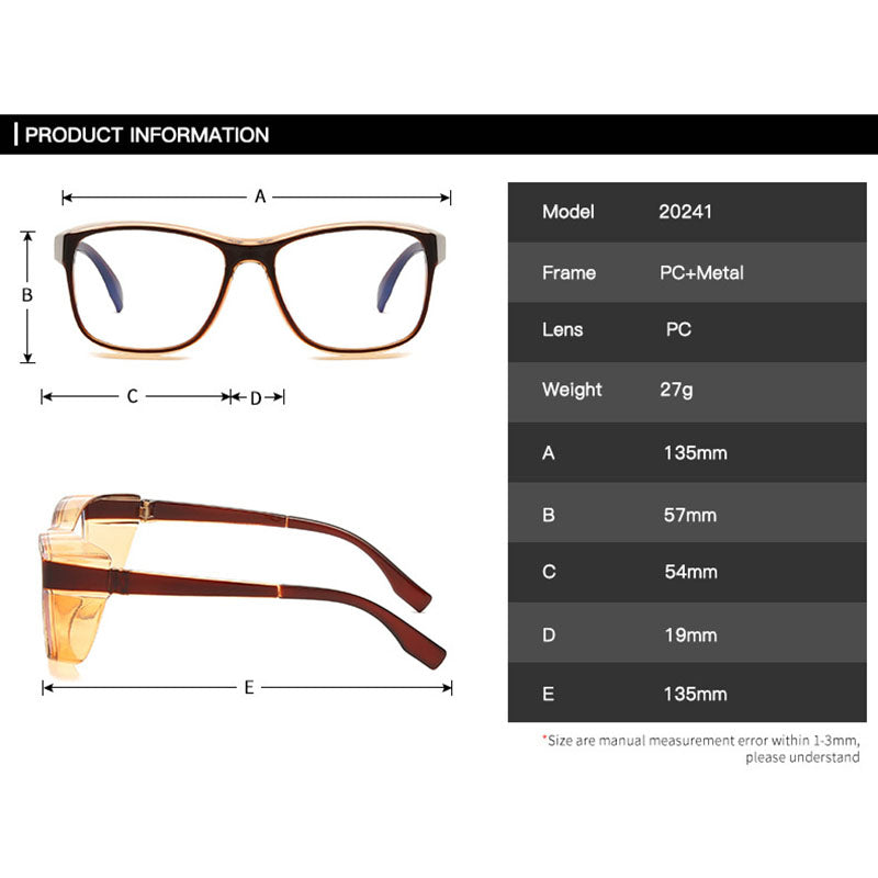Glevato | Anti-Fog Protective Glasses | Windproof, Blue Light Blocking & Anti-Pollen for Men and Women