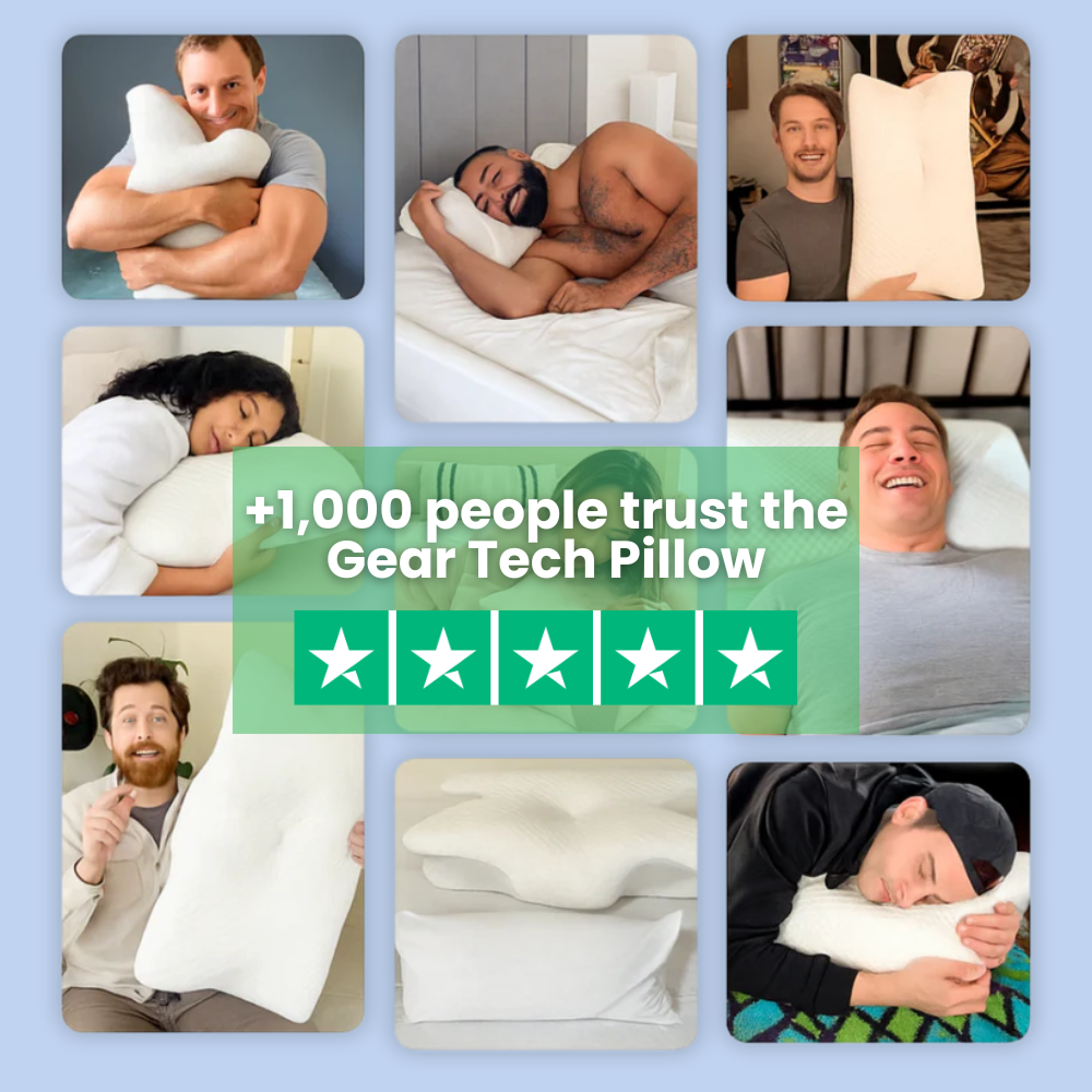 Glevato | Anti-Snore Pillow | Ergonomic Neck and Head Support | White