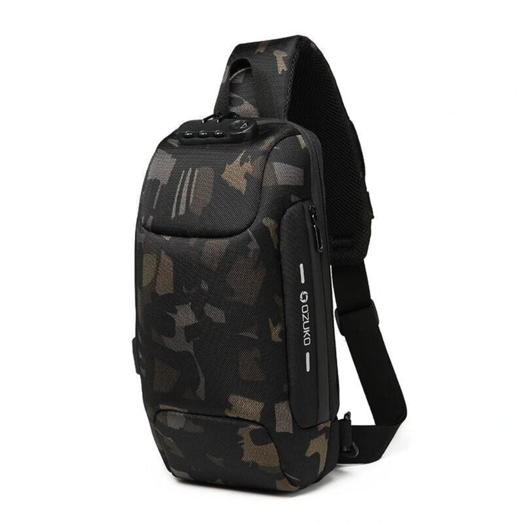 Glevato | Anti-Theft Charging Sling Bag with Lock
