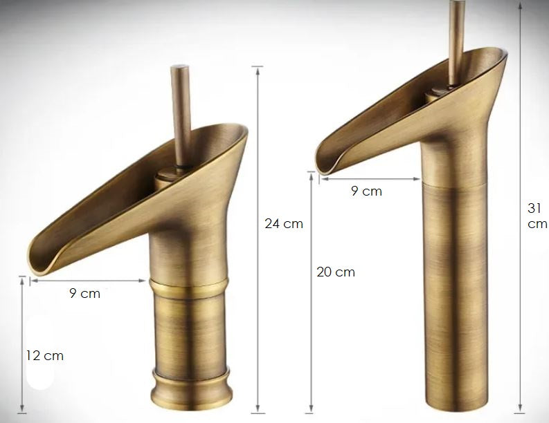 Glevato | Antique Waterfall Bathroom Faucet