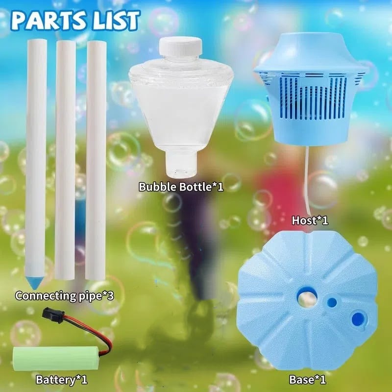 Glevato | Automatic Bubble Maker for Kids | BubbleFun Magical Bubble Play | 20,000+ Bubbles/Min | Adjustable Height | Portable