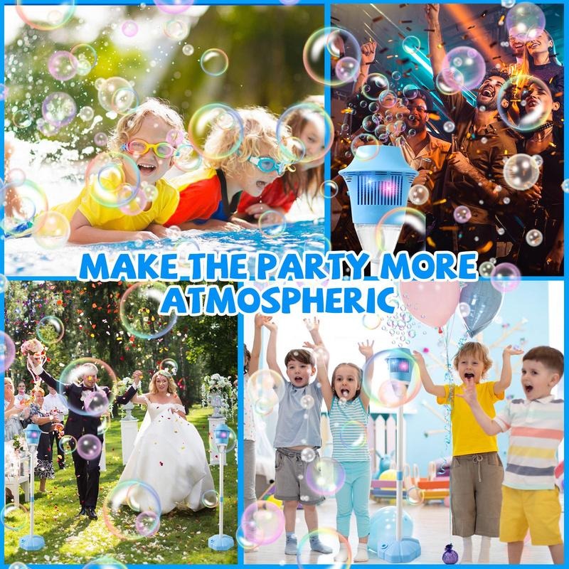 Glevato | Automatic Bubble Maker for Kids | BubbleFun Magical Bubble Play | 20,000+ Bubbles/Min | Adjustable Height | Portable