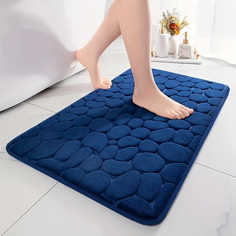 Glevato | Bath Mat | Ultra Absorbent Non-Slip Pebble Design