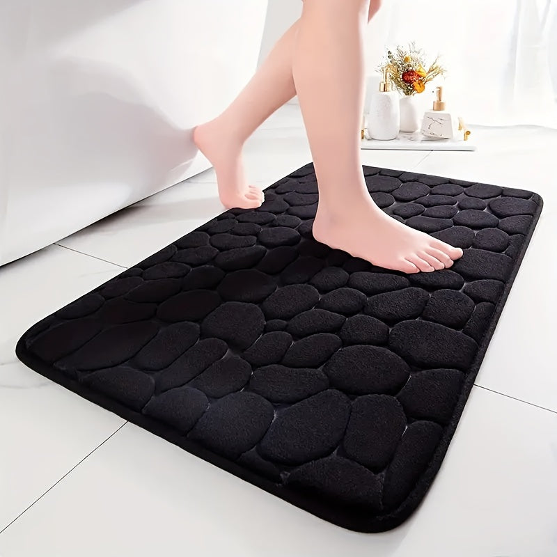 Glevato | Bath Mat | Ultra Absorbent Non-Slip Pebble Design