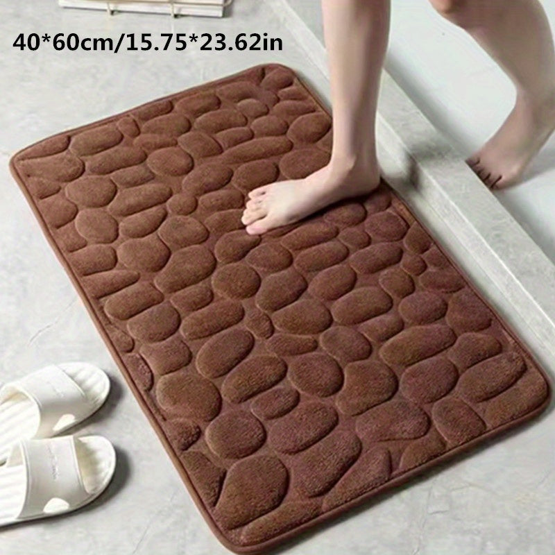 Glevato | Bath Mat | Ultra Absorbent Non-Slip Pebble Design