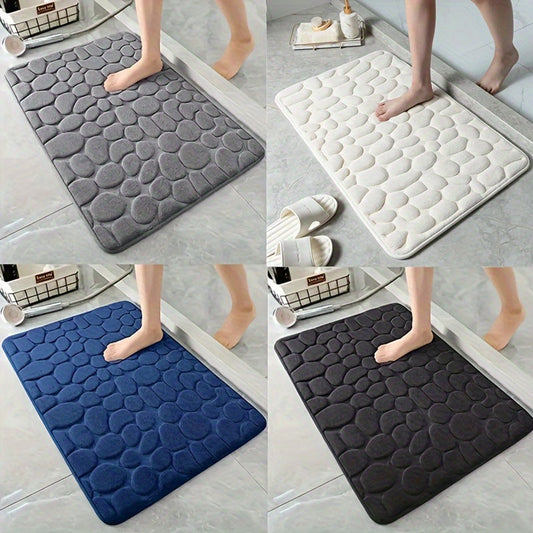 Glevato | Bath Mat | Ultra Absorbent Non-Slip Pebble Design