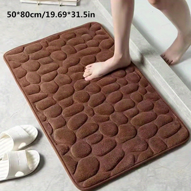 Glevato | Bathroom Non-Slip Mat with Stone Design