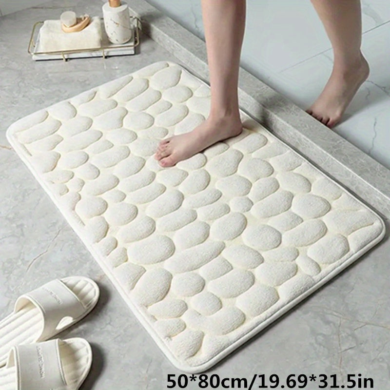 Glevato | Bathroom Non-Slip Mat with Stone Design