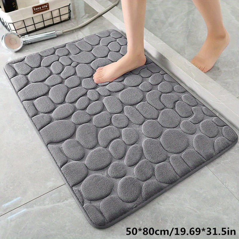 Glevato | Bathroom Non-Slip Mat with Stone Design