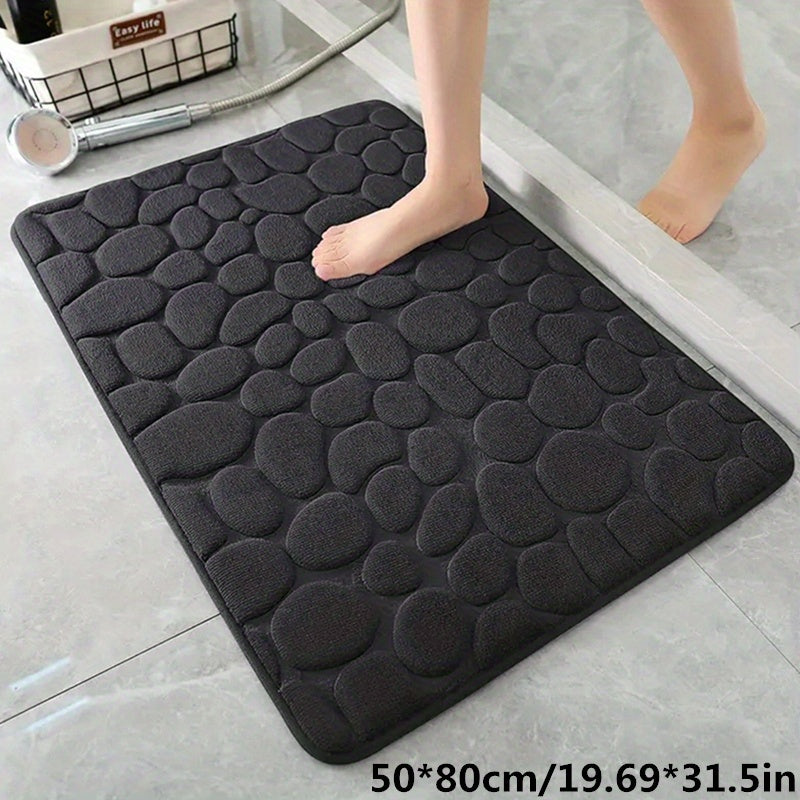 Glevato | Bathroom Non-Slip Mat with Stone Design