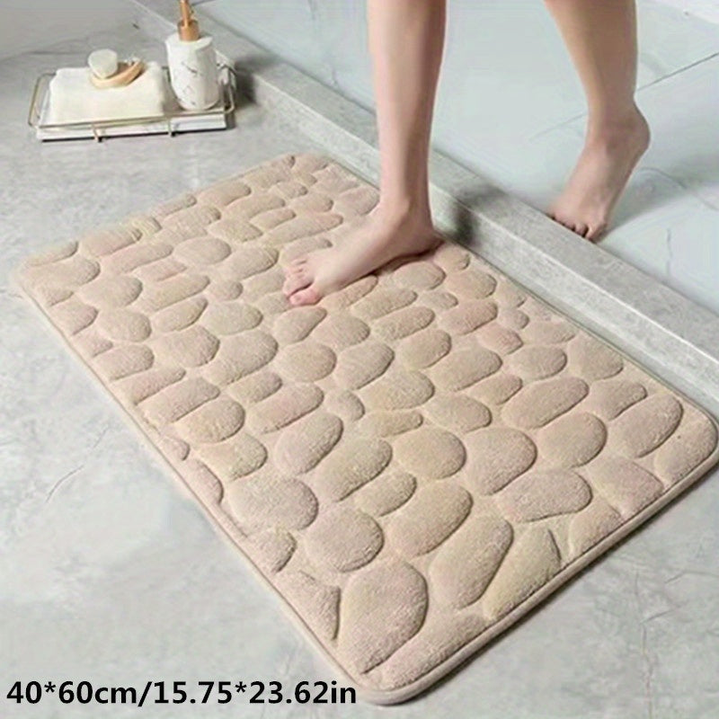 Glevato | Bathroom Non-Slip Mat with Stone Design