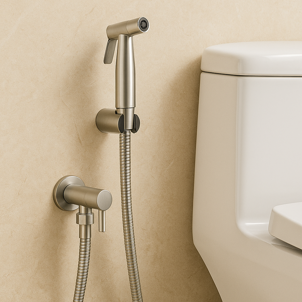 Glevato | Bidet Sprayer in Stainless Steel – Wall Mounted with Adjustable Spray