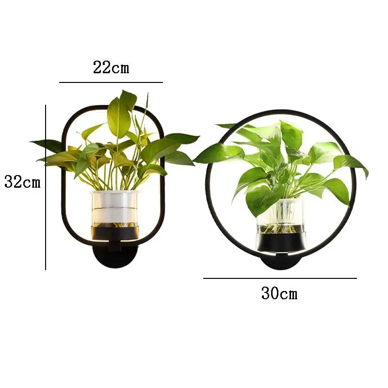 Glevato | Botanical Wall Light with Plant | Stylish Wall Lighting