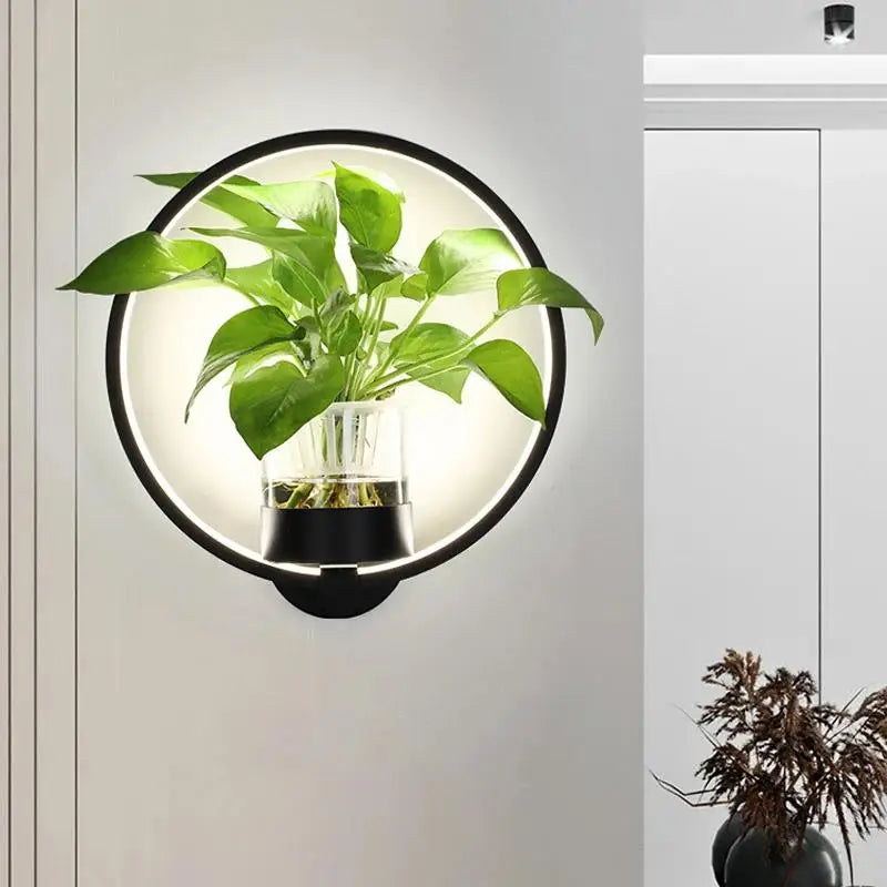 Glevato | Botanical Wall Light with Plant | Stylish Wall Lighting