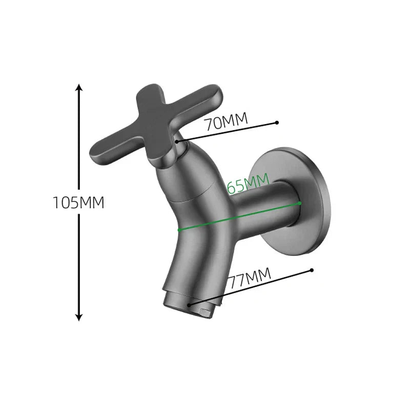 Glevato | BrassFlow – Wall-Mounted Cold Water Tap in Solid Brass