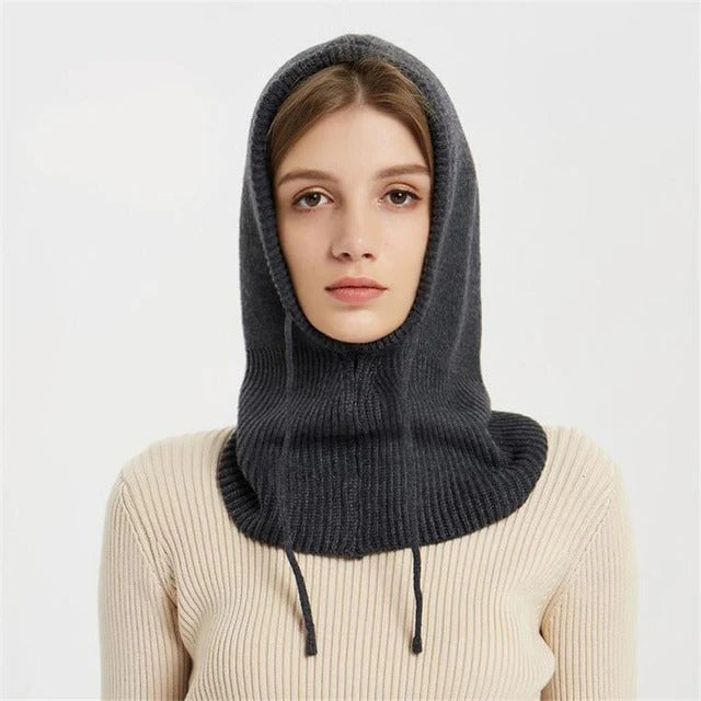 Glevato | Cashmere Knit Winter Hat with Hood – Warm & Elegant