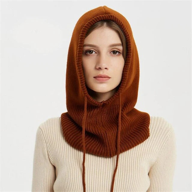 Glevato | Cashmere Knit Winter Hat with Hood – Warm & Elegant