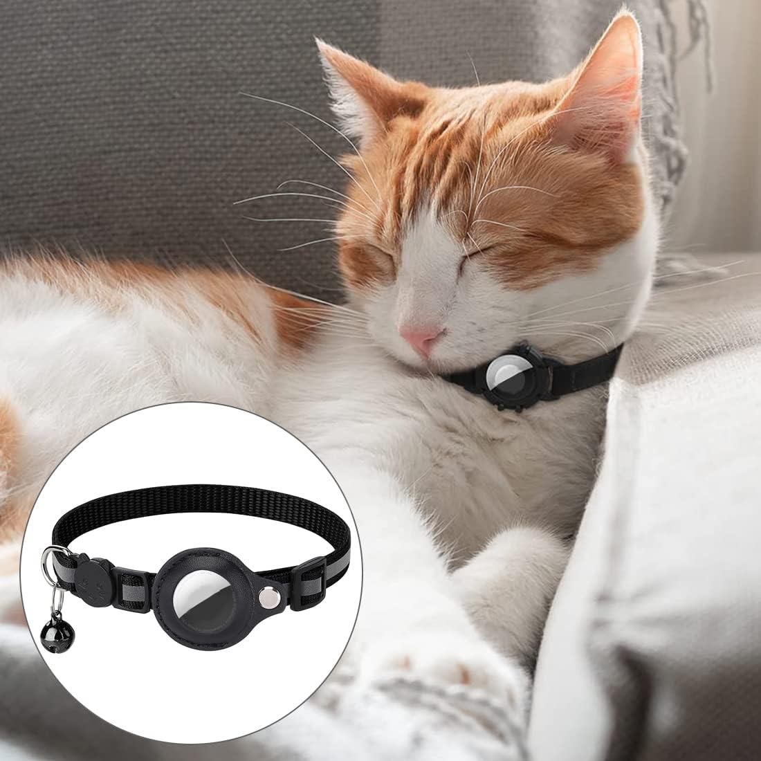 Glevato | Cat GPS Tracking Collar | Quick Release Lock, Reflective Design & Durable for Outdoor Safety Adventures