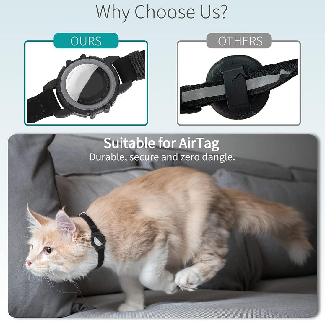 Glevato | Cat GPS Tracking Collar | Quick Release Lock, Reflective Design & Durable for Outdoor Safety Adventures