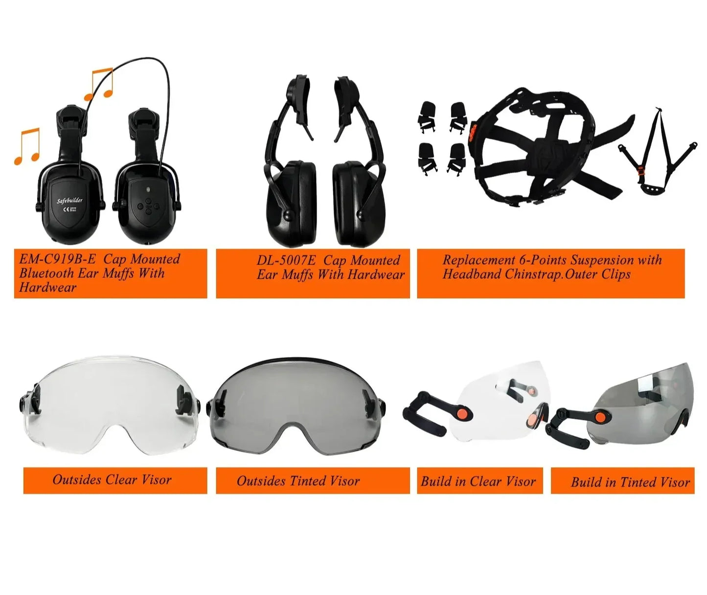 Glevato | CE ABS Safety Helmet with Goggles & Visor – SafeGuard