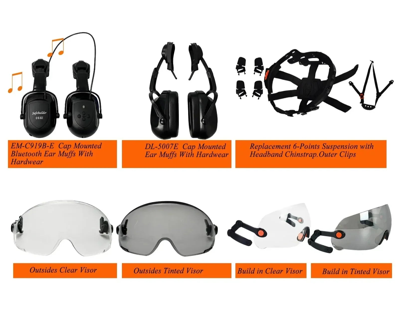 Glevato | CE ABS Safety Helmet with Goggles & Visor – SafeGuard