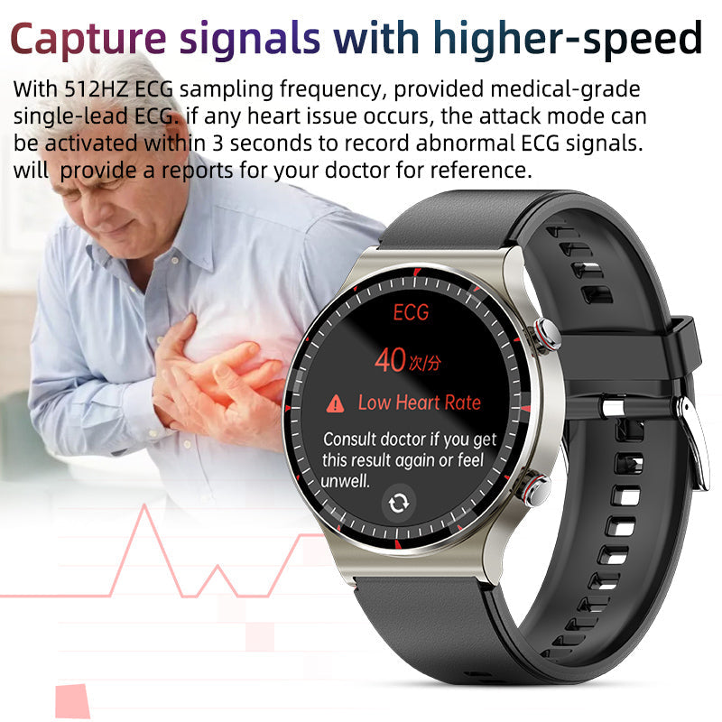 Glevato | CFDA EKG Blood Oxygen Heart Rate Health Monitoring Smart Watch