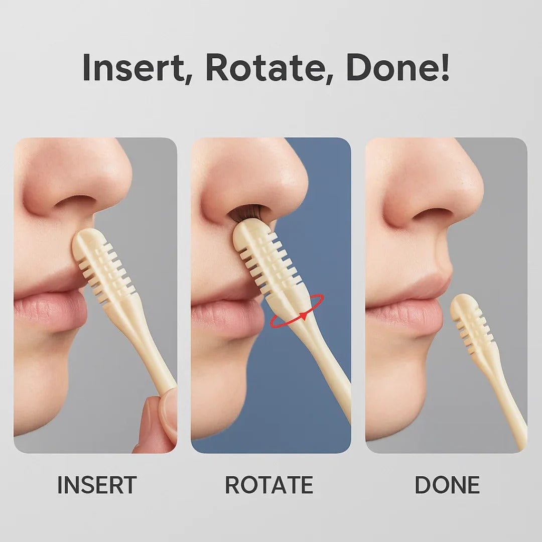 Glevato | Compact Nose Hair Trimmer with 360° Rotating Head – Precise Grooming for Men and Women
