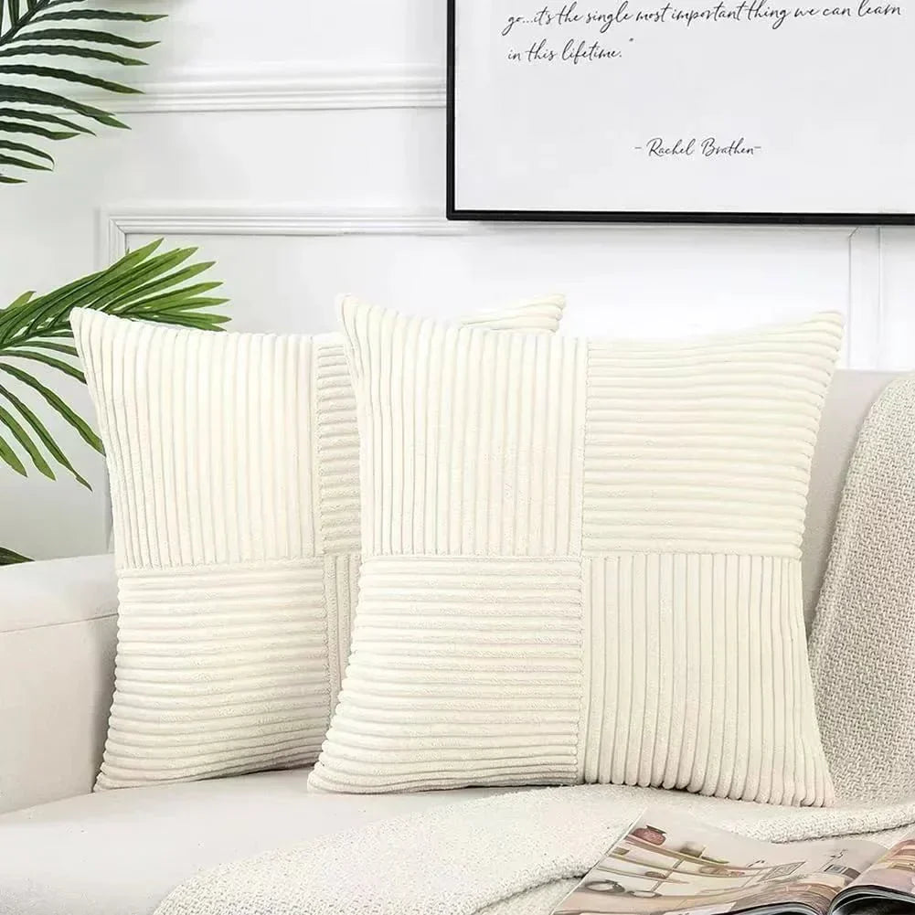 Glevato | Corduroy Patchwork Pillow Covers Decorative Square Cushion Cases