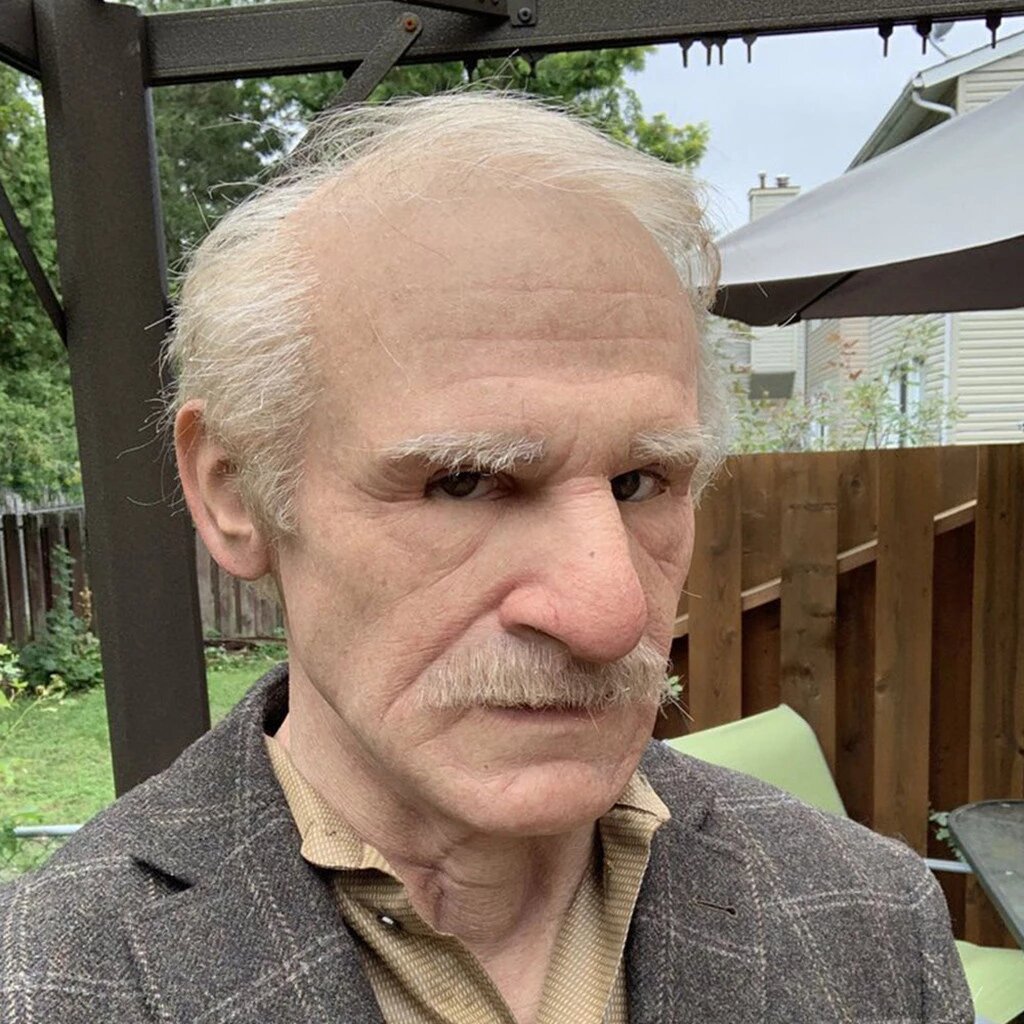 Glevato | Creepy Old Man Mask – Realistic Latex Halloween Mask for Adults