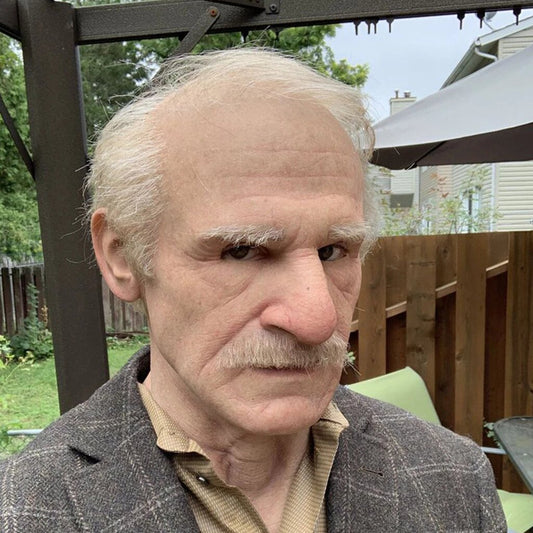 Glevato | Creepy Old Man Mask – Realistic Latex Halloween Mask for Adults