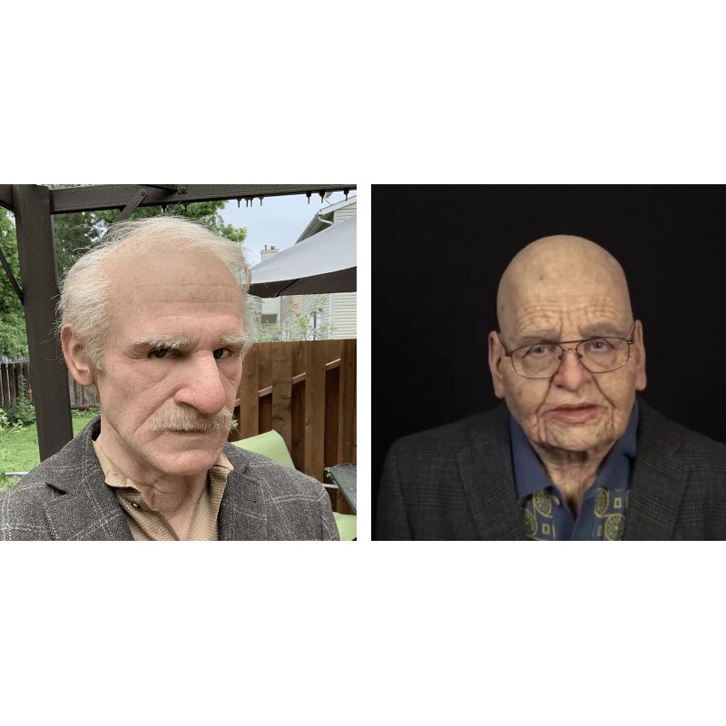 Glevato | Creepy Old Man Mask – Realistic Latex Halloween Mask for Adults
