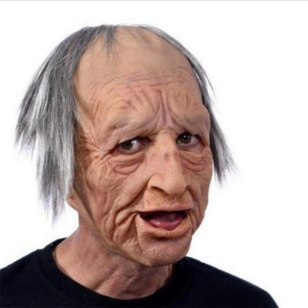 Glevato | Creepy Old Man Mask – Realistic Latex Halloween Mask for Adults