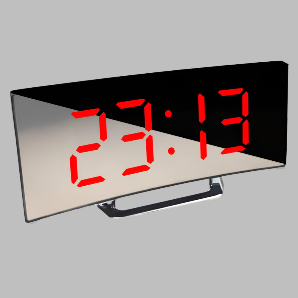 Glevato | Digital LED Mirror Alarm Clock with Snooze