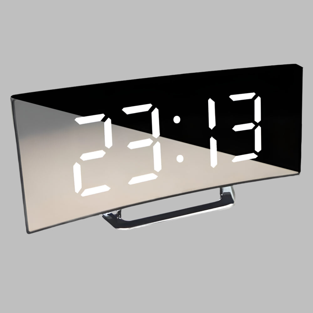 Glevato | Digital LED Mirror Alarm Clock with Snooze
