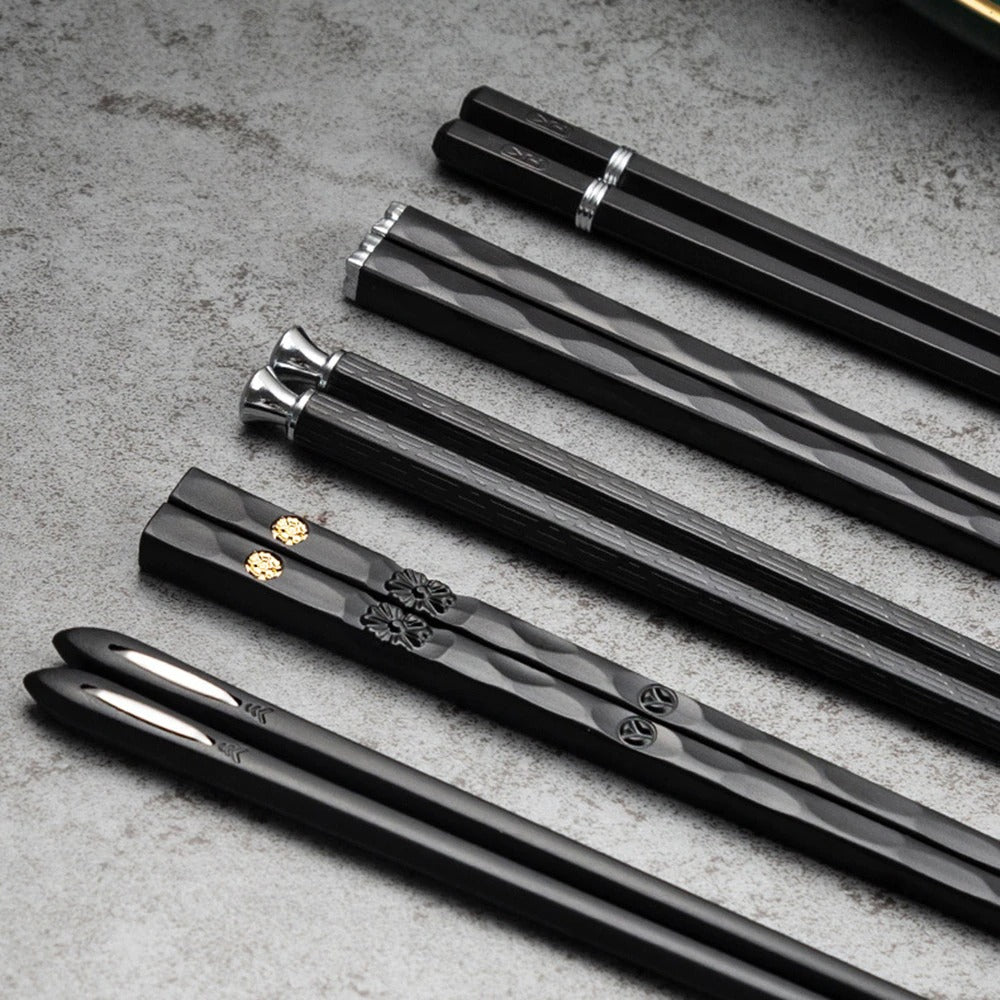 Glevato | DineLux – Luxurious Chopstick Set with Refined Designs (5 Pairs)