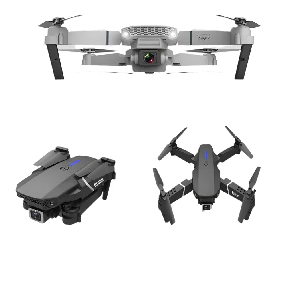 Glevato- E88 Pro Drone 4k HD Dual Camera RC VR 3D Long Battery Life Flight Path FPV Mini Drone