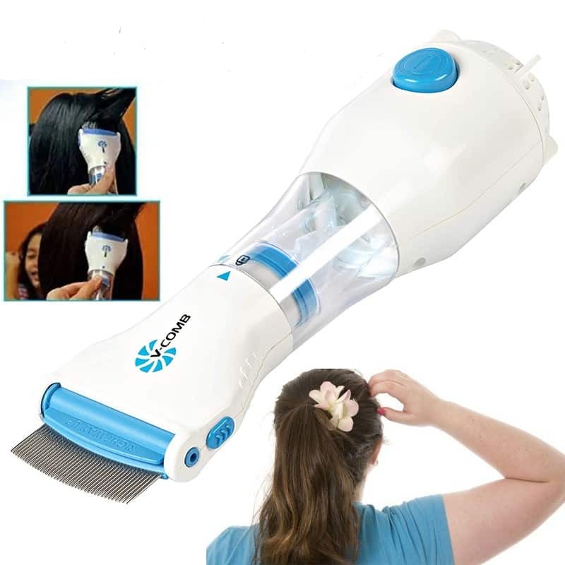 Glevato | Electric Lice Remover | Vacuum Suction Technology | Stainless Steel Comb System | Chemical-Free Nits Extraction | Integrated LED Control Light | Includes Hygiene Filter