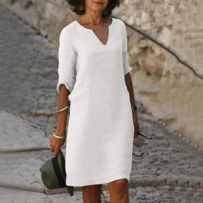 Glevato | Elegant Summer Dress with V-Neck