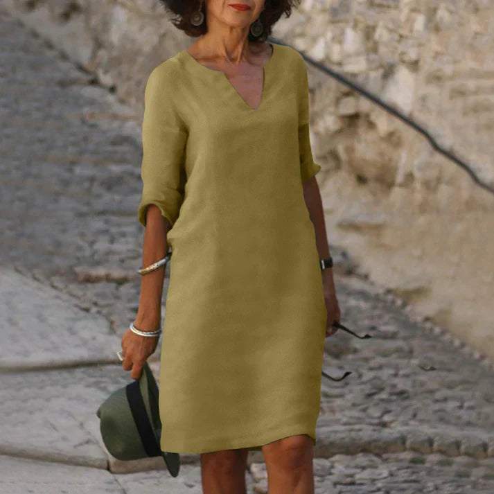 Glevato | Elegant Summer Dress with V-Neck